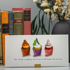 Postkarte CUPCAKES - Cake can't fix everything / A6 / Quer