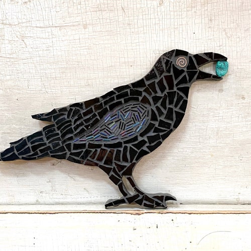 Chickadee DIY Stained Glass Mosaic Kit Etsy