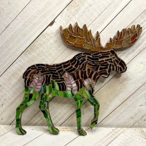 DIY Stained Glass Mosaic Moose Kit