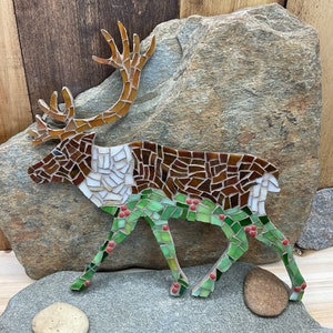 DIY Stained Glass Caribou Mosaic Kit