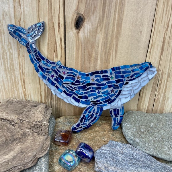 DIY Stained Glass Whale Mosaic Kit