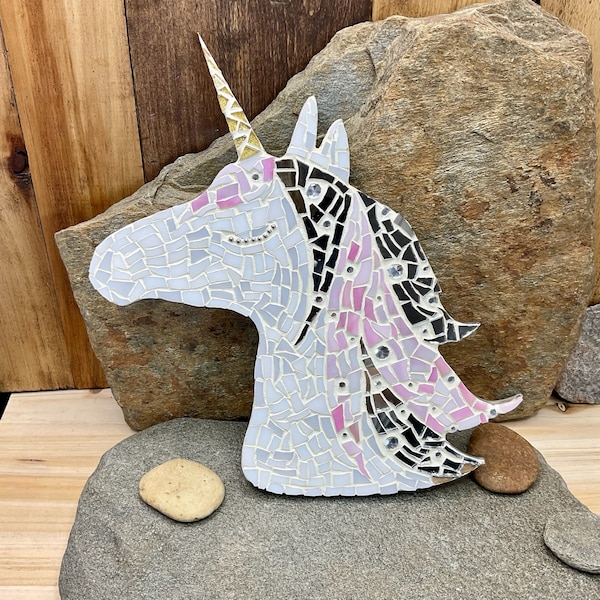 Mosaic Unicorn Art Etsy