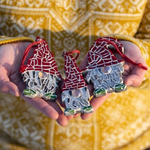 DIY Stained Glass 3 Gnome Ornament Kit