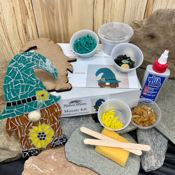 DIY Sunflower Gnome Mosaic Kit