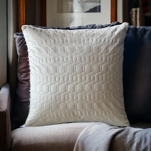 Cozy Embossed Geometric Pattern Cushion Covers,16 x 16 Inch, 18 x 18 Inch