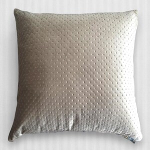 Cream Embossed Cushion Cover – Geometric Textured Throw Pillow for Sofa or Bed