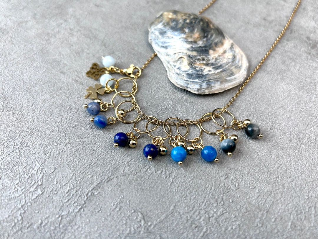 Raglan Stitch Markers Set of 10 gems Blue/grey / Etsy