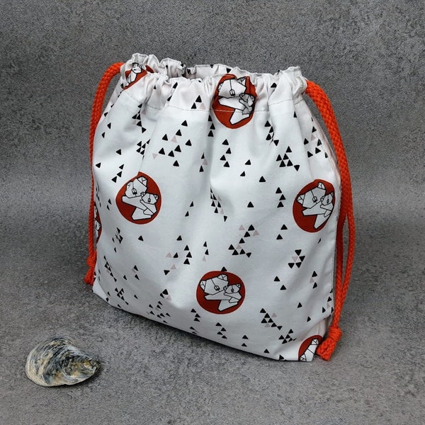 Project bag / project bag "Origami Koala" - handicraft bag / bobble bag for small projects / clothes bag