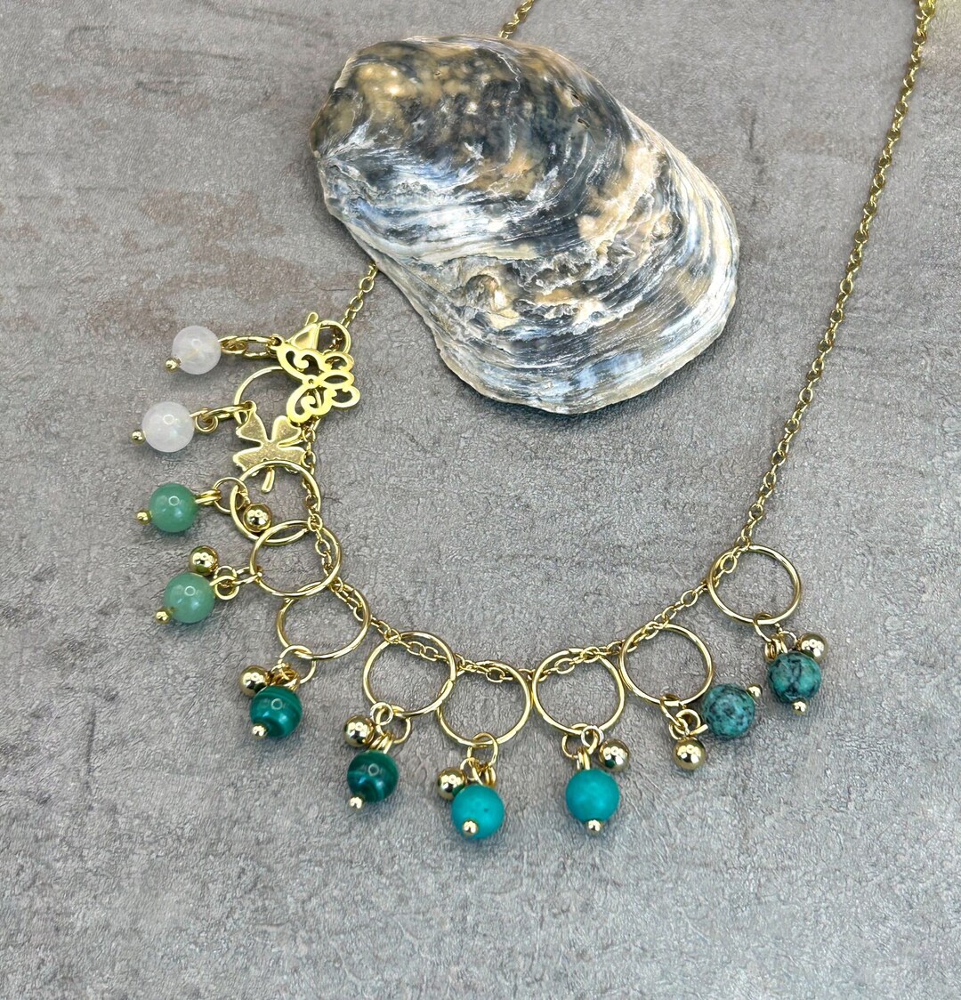 Raglan Stitch Markers Set of 10 gemstones Etsy