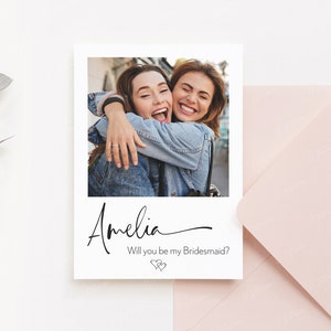 Bridesmaid Proposal Will You Be My Bridesmaid Photo Proposal Card Bridesmaid Proposal Personalized Bridesmaid Card Bridesmaid Gift image 1