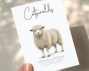 Sheep Table Numbers | Sheep Breed Wedding Table Names | Table Name Cards | Farm Animal Table Names | Wedding Table Numbers | PRINTED