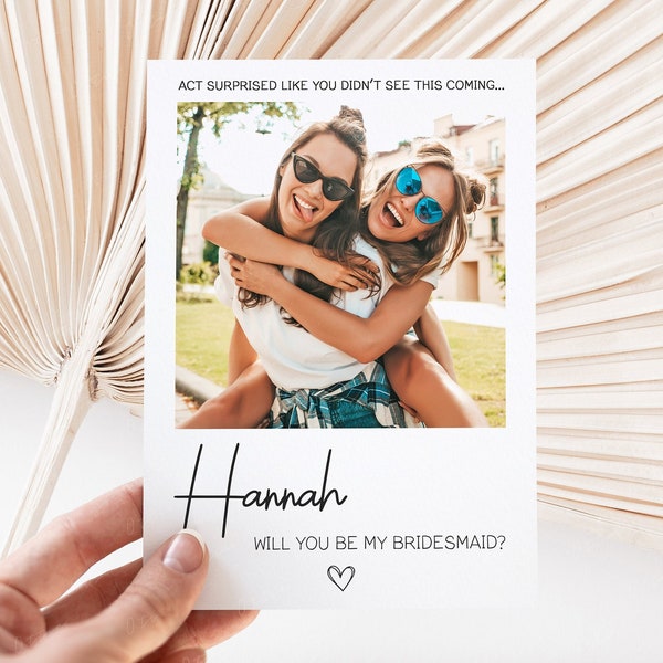 Bridesmaid Proposal Photo Cards | Will You Be My Bridesmaid | Photo Proposal Card | Personalised Bridesmaid Card | Bridesmaid Gifts |Printed