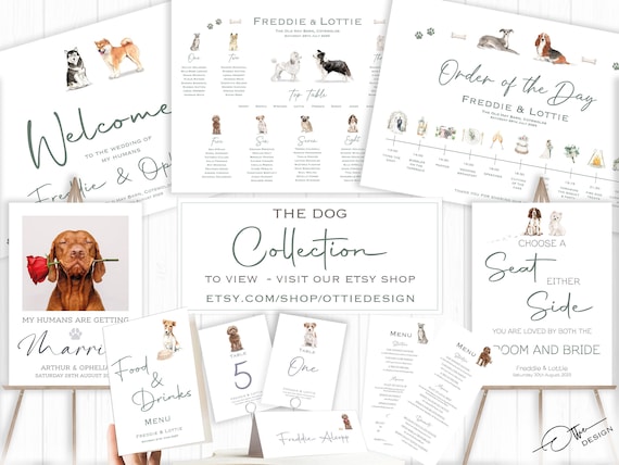 Personalized Dog Wedding Metal Sign - Up To 5 Dogs - Wedding Gift Idea - Store