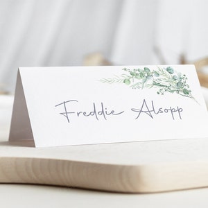Hochzeit Tischkarte | Grüne Blatt-Platzkarte | Personalisierte Hochzeit Tischkarten | Blumen-Tischkarten Hochzeit | Grüne Gedecke