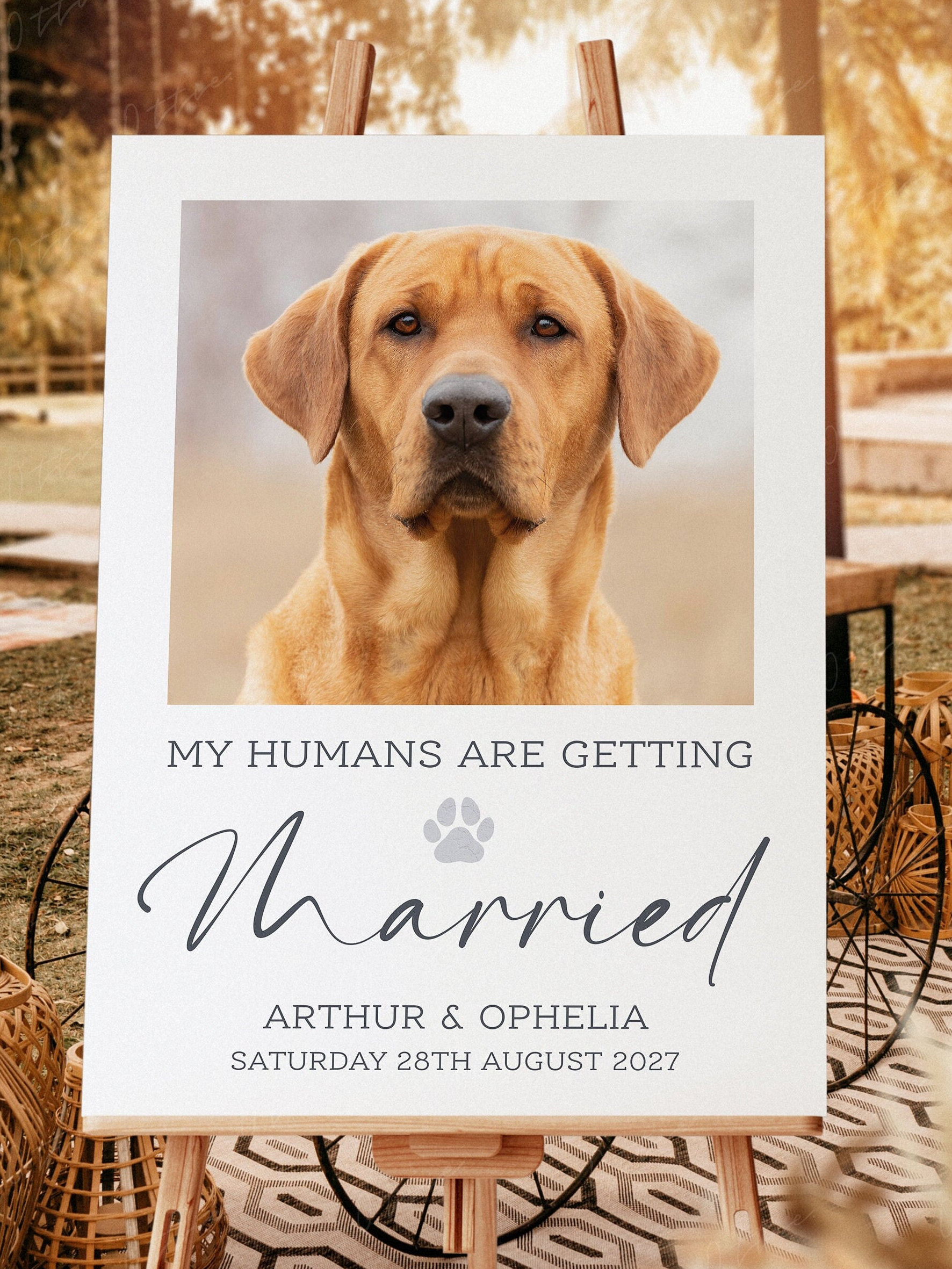 Personalized Dog Wedding Metal Sign - Up To 5 Dogs - Wedding Gift Idea - Store