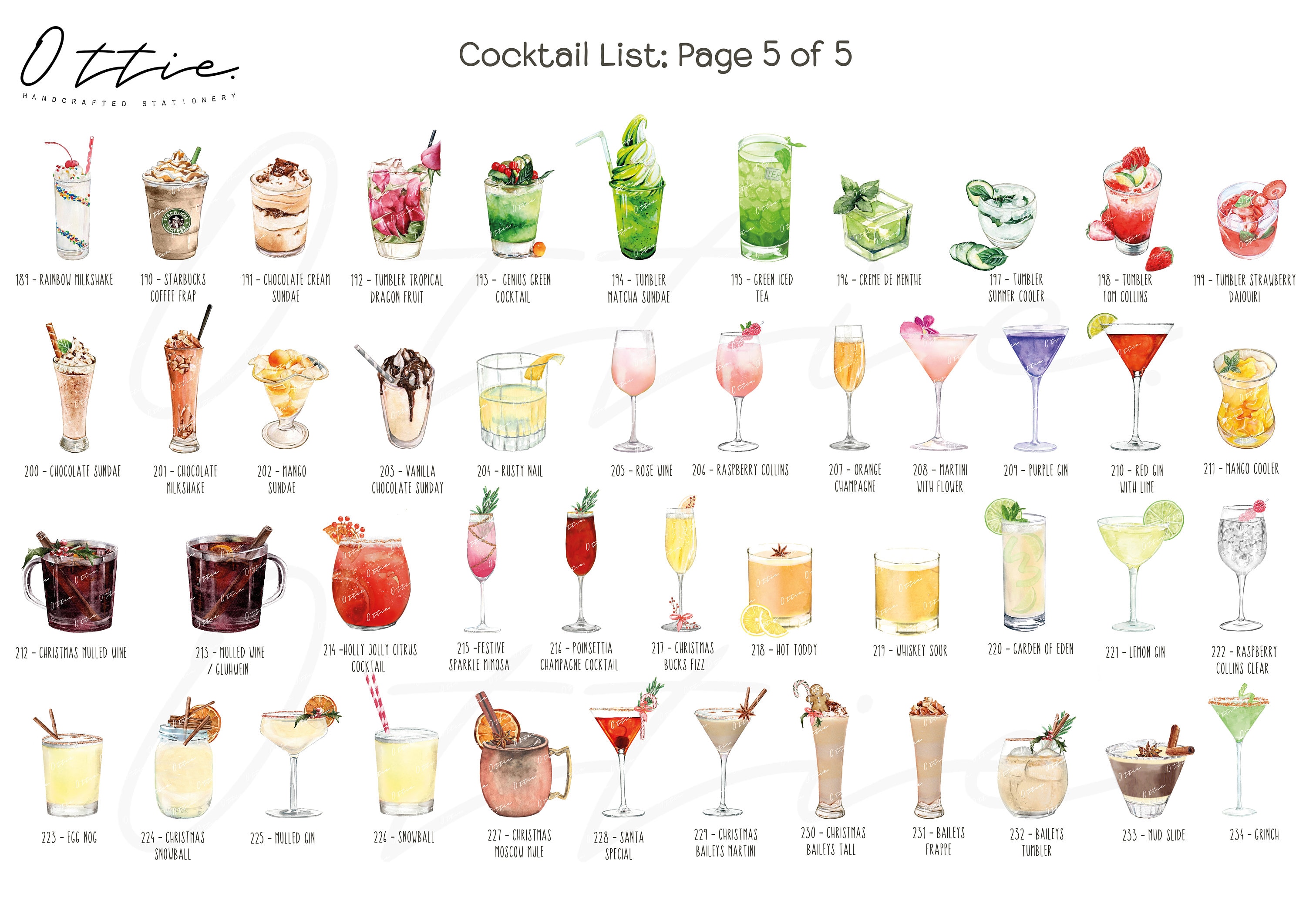 Cocktail Table Names Cocktail Themed Table Cards Wedding Etsy UK