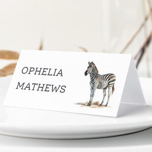 Animal Themed Wedding Place Cards | Safari Animal Wedding Place Cards | I Do At The Zoo Wedding | Guest Name Cards | Wedding Name Plates