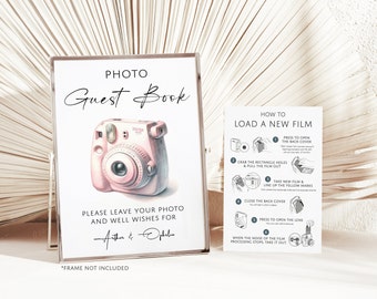 Photo Guest Book Wedding Sign | Polaroid guest Book Sign | Photo Guest Book Poster | Wedding Day Signs | Wedding Reception Signs | Printed
