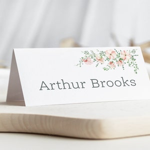 Bruiloft plaatskaart | Grillige plaatskaart | Zomer bruiloft naamkaartjes | Gepersonaliseerde trouwplaatskaarten | Bloemen plaatskaartjes bruiloft |