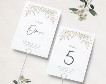 Whimsical Table Numbers | Wedding Reception Table Names | Wedding Name Cards | Table Name Cards | Summer Wedding | Spring Wedding | Printed