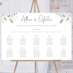 Wedding Table Plan | Wedding Seating Plan | Personalised Wedding Seating Plan | Wedding Seating Sign | Wedding Breakfast | Seating Chart