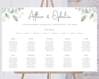Wedding Table Plan | Wedding Seating Plan | Personalised Wedding Seating Plan | Wedding Seating Sign | Wedding Breakfast | Seating Chart