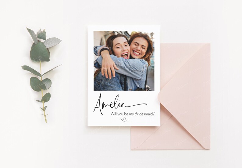 Bridesmaid Proposal Will You Be My Bridesmaid Photo Proposal Card Bridesmaid Proposal Personalized Bridesmaid Card Bridesmaid Gift image 1