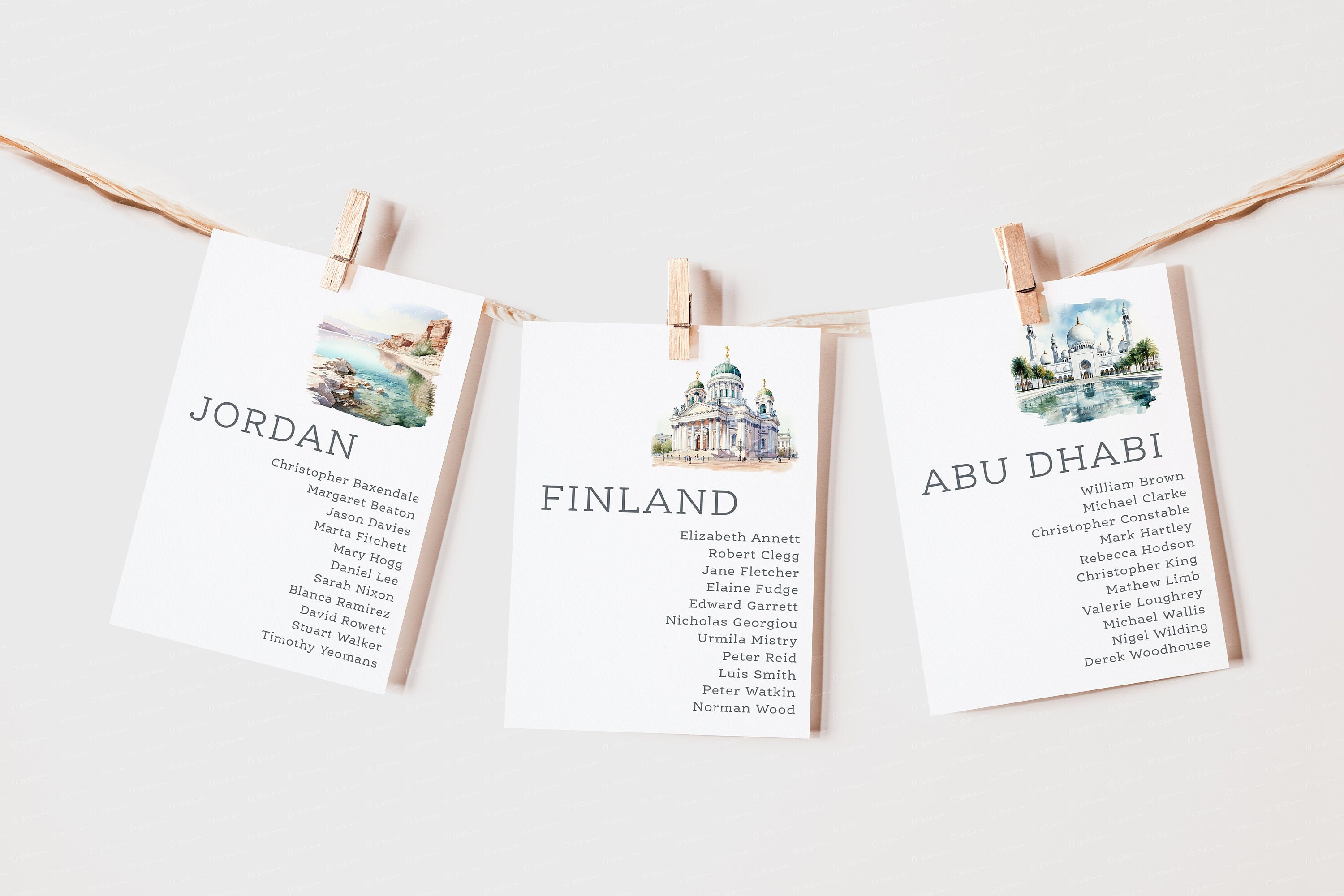 Travel Icon Table Plan Cards | Travel Theme Table Plan | Destination Wedding | Where In The World | Table Names | Seating Plan Cards