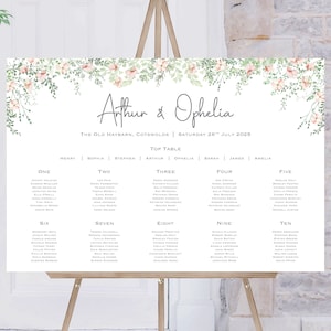 Wedding Table Plan | Wedding Seating Plan | Personalised Wedding Seating Plan | Wedding Seating Sign | Wedding Breakfast | Seating Chart