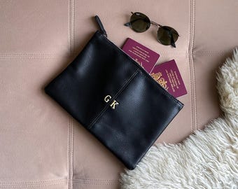 Personalised Embroidered Travel/Accessories Wallet - Travel Pouch - Mens Gift Idea