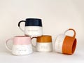 Personalised Two-Tone Flecked Ceramic Mug - Engraved Tea & Coffee Cup - Gift for Him, Her, Mum or Dad