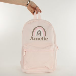Sac à dos en toile arc-en-ciel personnalisé - Sac à dos pour enfants - Sac de pépinière - Sac de voyage - Sac à dos pour tout-petits - Sac à dos pour enfants