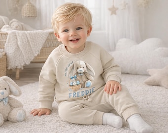 Personalised 1st Easter Tracksuit for Babies and Children - Easter Baby - Easter Outfit - Bunny Teddy