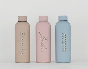 Personalised Insulated Water Bottle - Perfect for School, Travel, Office, Gym....Anywhere - Laser Engraved!