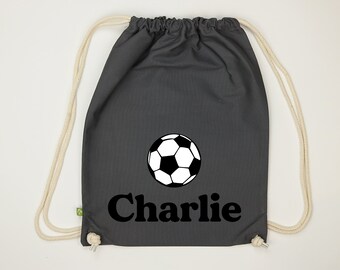 Personalised Football Drawstring Bag - PE Bag - Gym Bag - Swimming Bag - School Bag