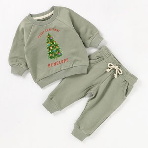 Personalised Christmas Tracksuit for Babies and Children - Christmas Twinning - Christmas Tree - Christmas Jumper - Traditional Christmas
