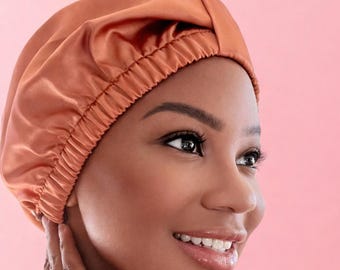 Silky Satin Bonnet for Scalp Comfort | Double Satin-Lined Adjustable Hair & Scalp Care Cap