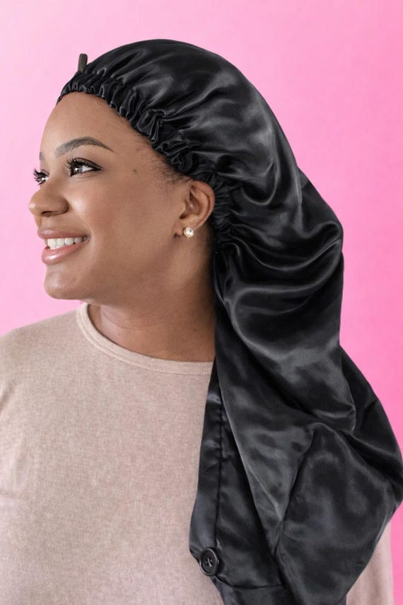 Extra Long Satin Bonnet for Sleeping | Reversible Double  display picture 3