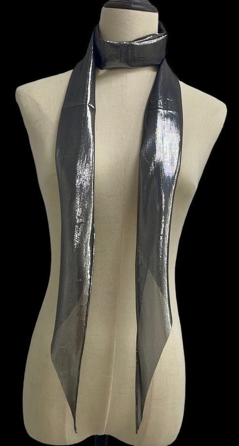 Metallic Silver Scarf Trinny Scarf Silk Metallic Scarf - Etsy Singapore