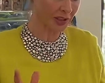 Trinny Inspired Pebble Collar Necklace | Chunky Metal Ball Bib | Gold or Silver | Statement Piece”