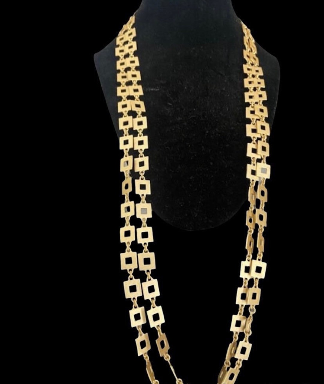 Square Necklace Trinny Gold Plated Silver Plated Unique Design Necklace