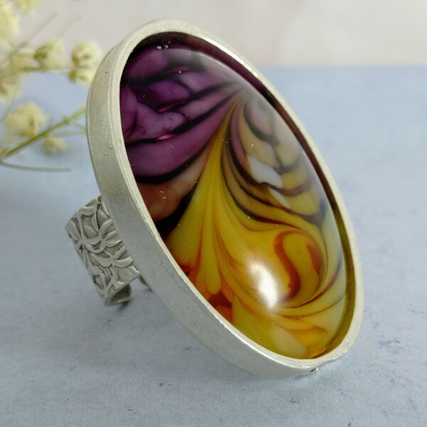 Antique Thick Layer Silver Ring