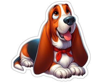 Basset Hound Dog Sticker #2