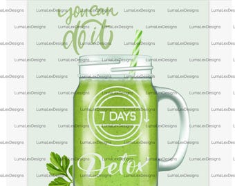 Smoothie Cleanse Checkliste | 7-Day Detox Printable mit Wassertracker & motivierenden Zitaten