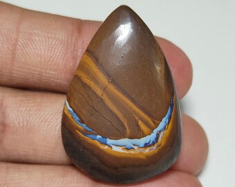 Top Grade Quality 100% Natural Boulder opal Pear Shape Cabochon Loose Gemstone For Making Jewelry 34x23x6  37Ct