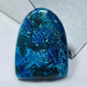Natural Shattuckite Cabochon Top Quality  Shattuckite Loose Gemstone Shattuckite Rare Blue Smooth Crystal For Jewelry Uses  50Ct, 31x24x5 MM