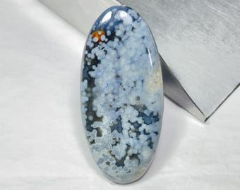 Oval Ocean Jasper Cabochon, Natural Gemstone (56x26x5 MM, 80Ct)