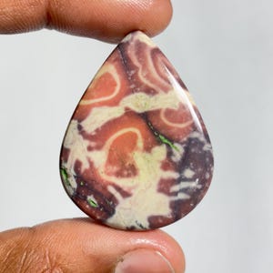 100% natuurlijke porseleinen jaspis cabochon, porseleinen jaspis edelsteen voor het maken van sieraden, 38 kt 38 x 29 x 4 mm,