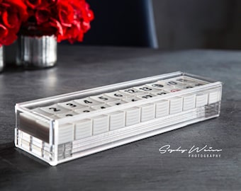 ラミキューブセット - アクリル製ラミキューブ - 高級 - アクリル製ボードゲーム - 装飾品 - ディスプレイ - 誕生日プレゼント - チェス - バックギャモン - 新築祝いのギフト