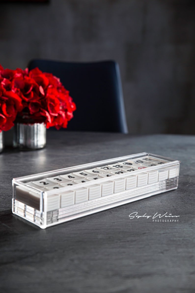 Rummikub Set Acrylic Rummikub Luxury Acrylic Board Game Etsy